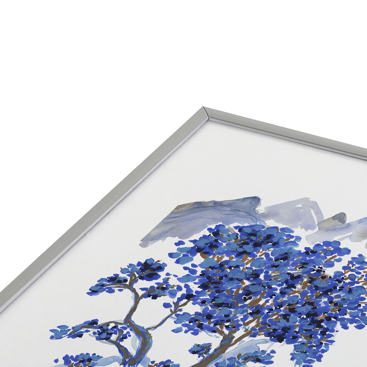 Rachelle Roberts Misty Blue Mountain Metal Framed Art Print