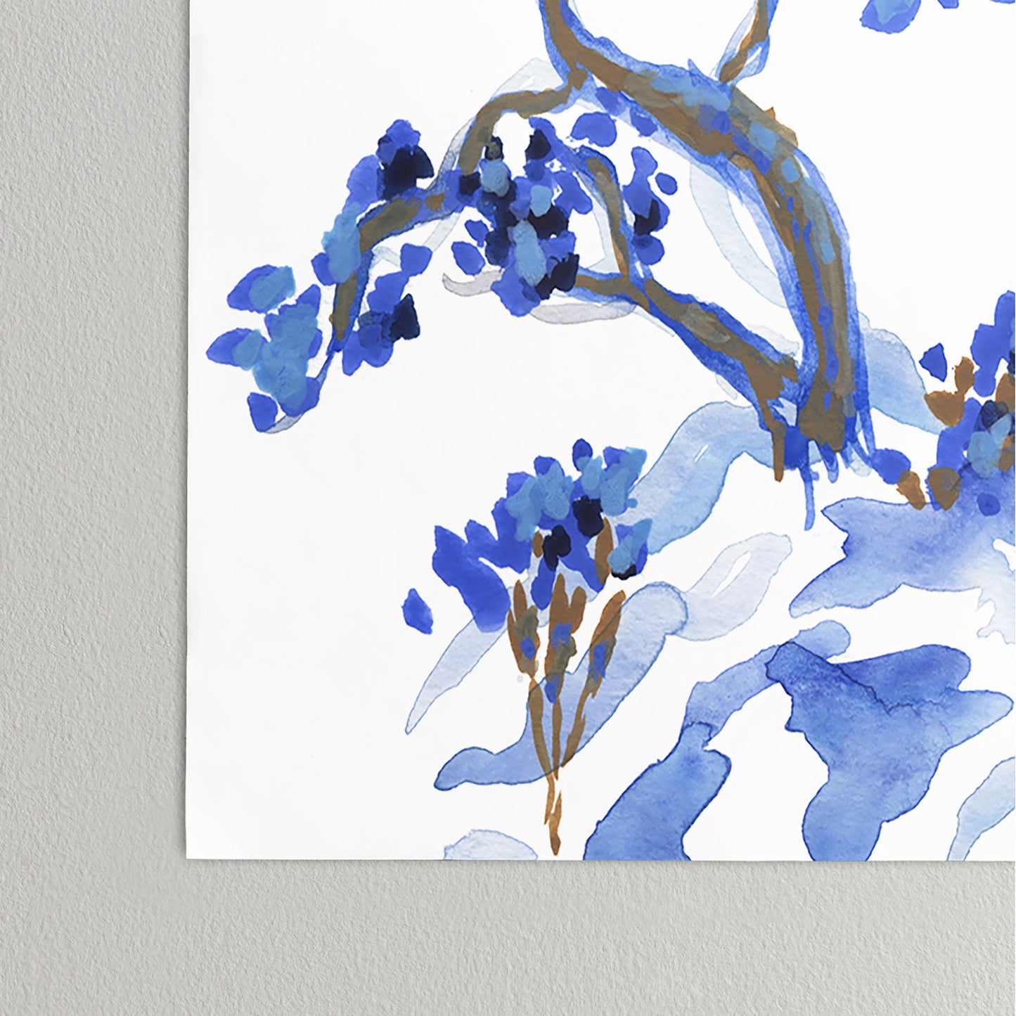 Rachelle Roberts Misty Blue Mountain Poster