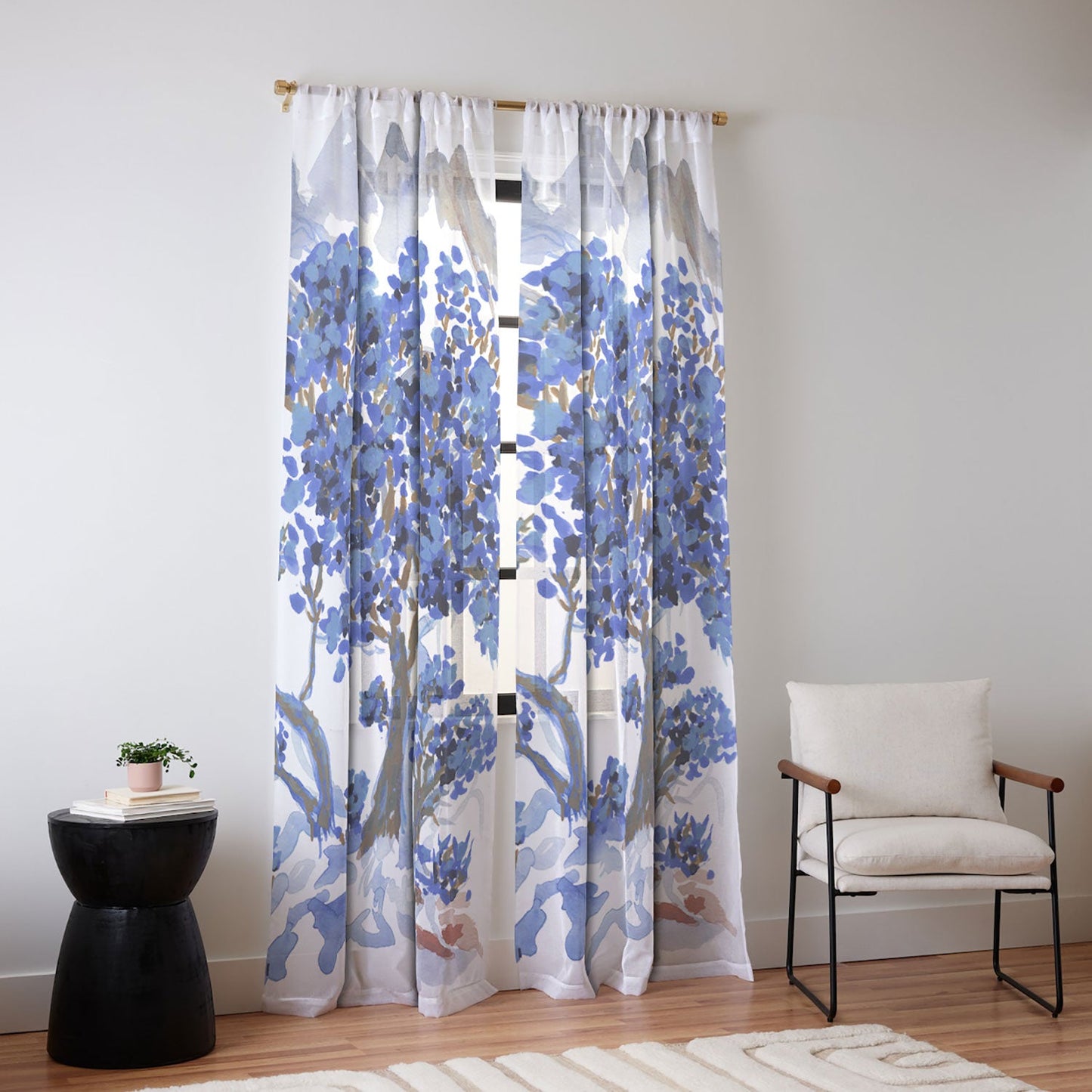Rachelle Roberts Misty Blue Mountain Sheer Non Repeat