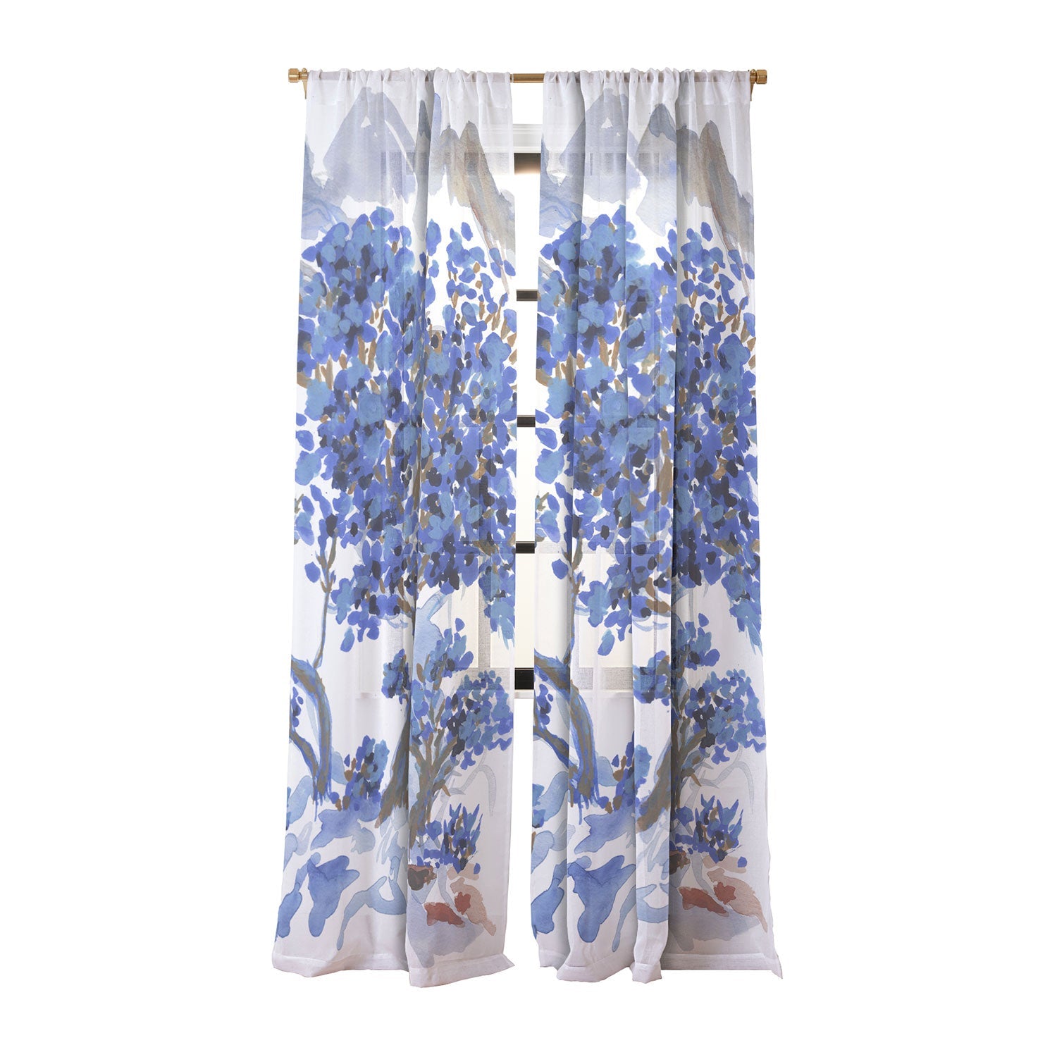 Rachelle Roberts Misty Blue Mountain Sheer Non Repeat