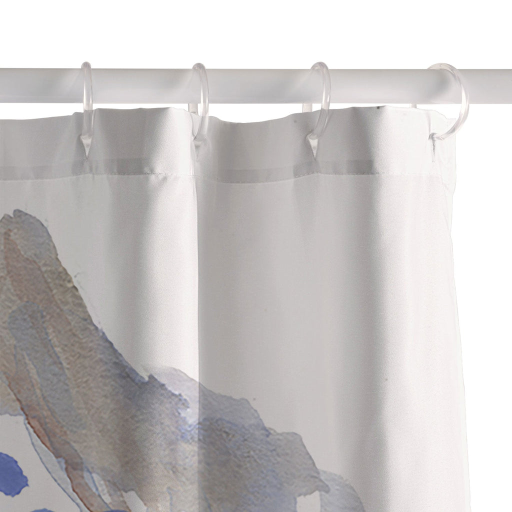 Rachelle Roberts Misty Blue Mountain Shower Curtain