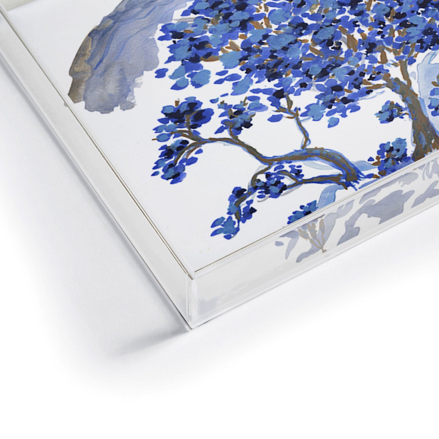 Rachelle Roberts Misty Blue Mountain Acrylic Tray