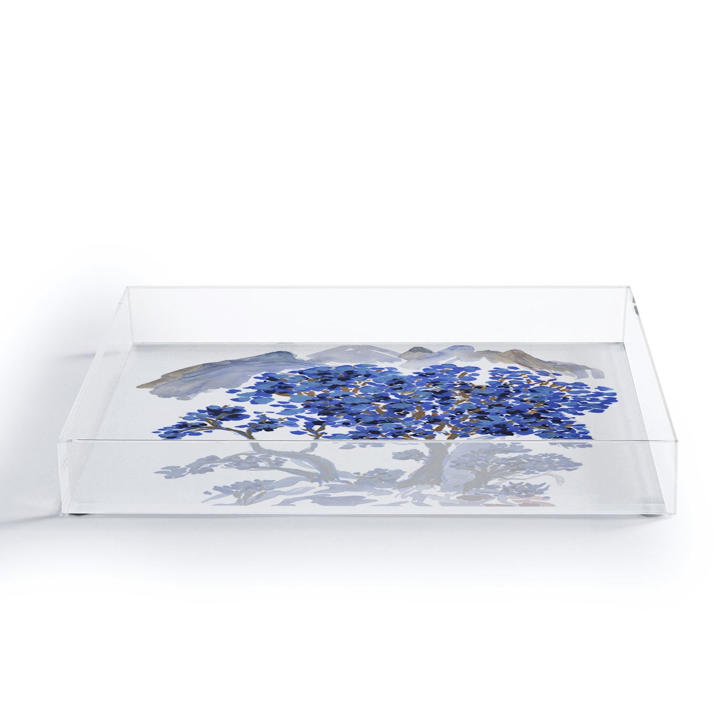 Rachelle Roberts Misty Blue Mountain Acrylic Tray