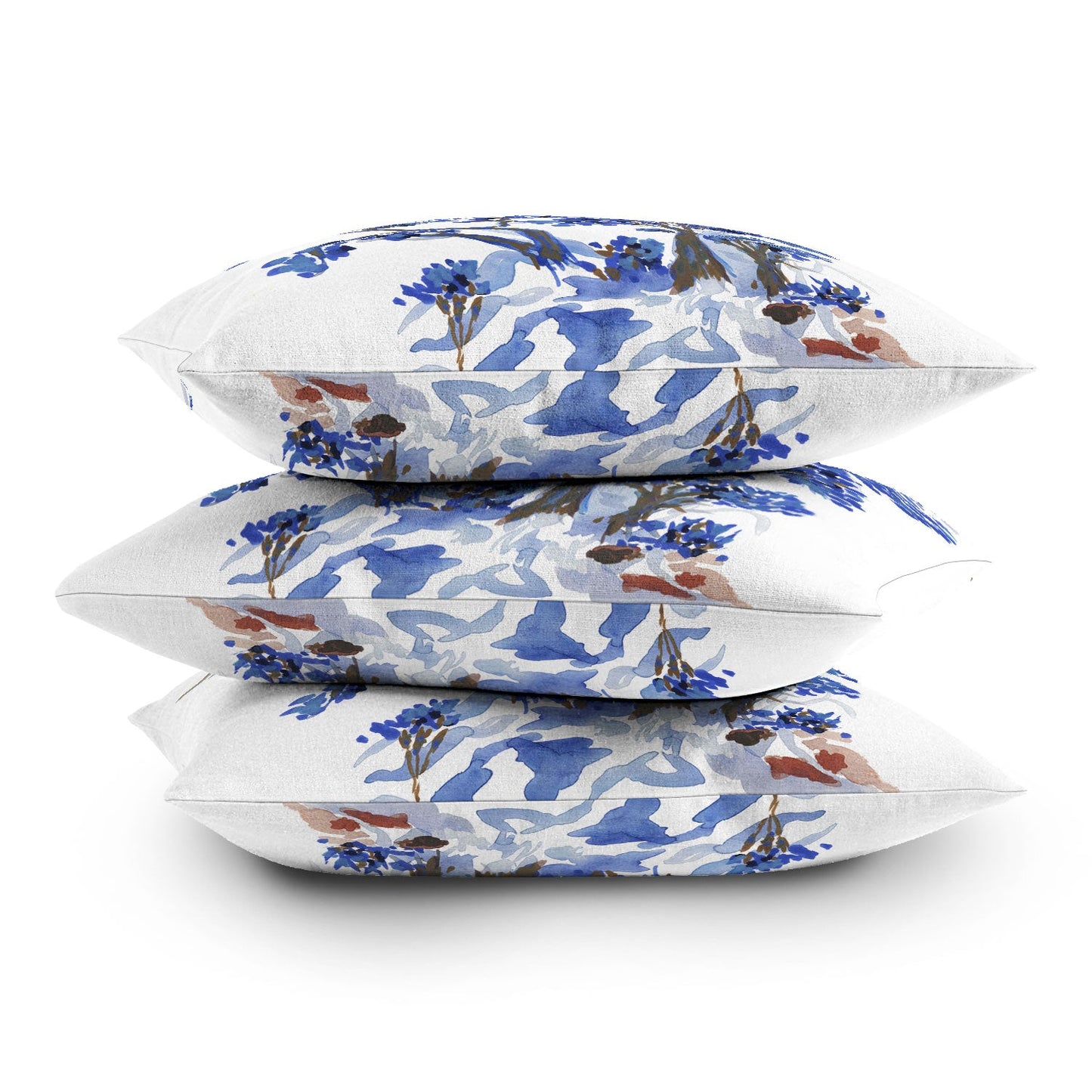 Rachelle Roberts Misty Blue Mountain Outdoor Throw Pillow