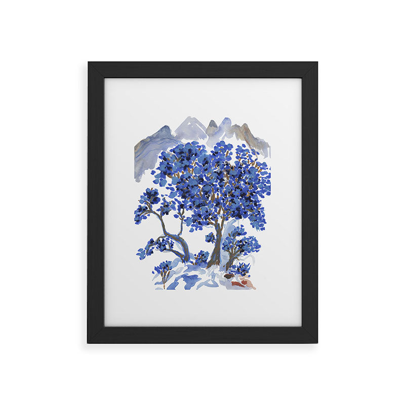 Rachelle Roberts Misty Blue Mountain Framed Art Print