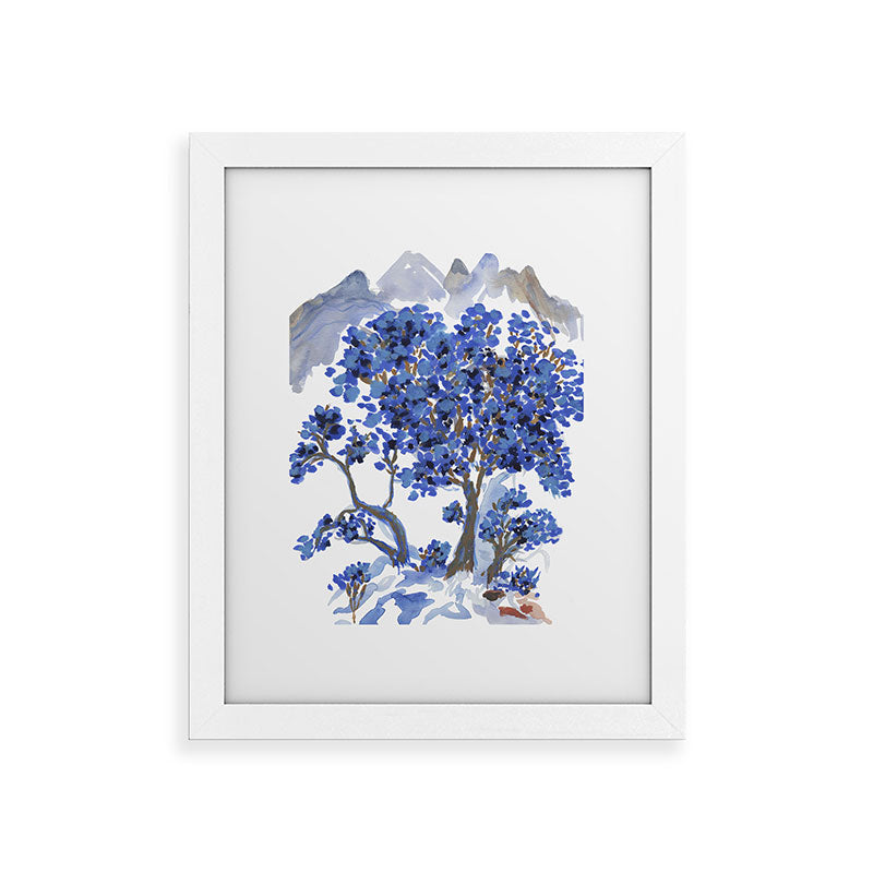 Rachelle Roberts Misty Blue Mountain Framed Art Print