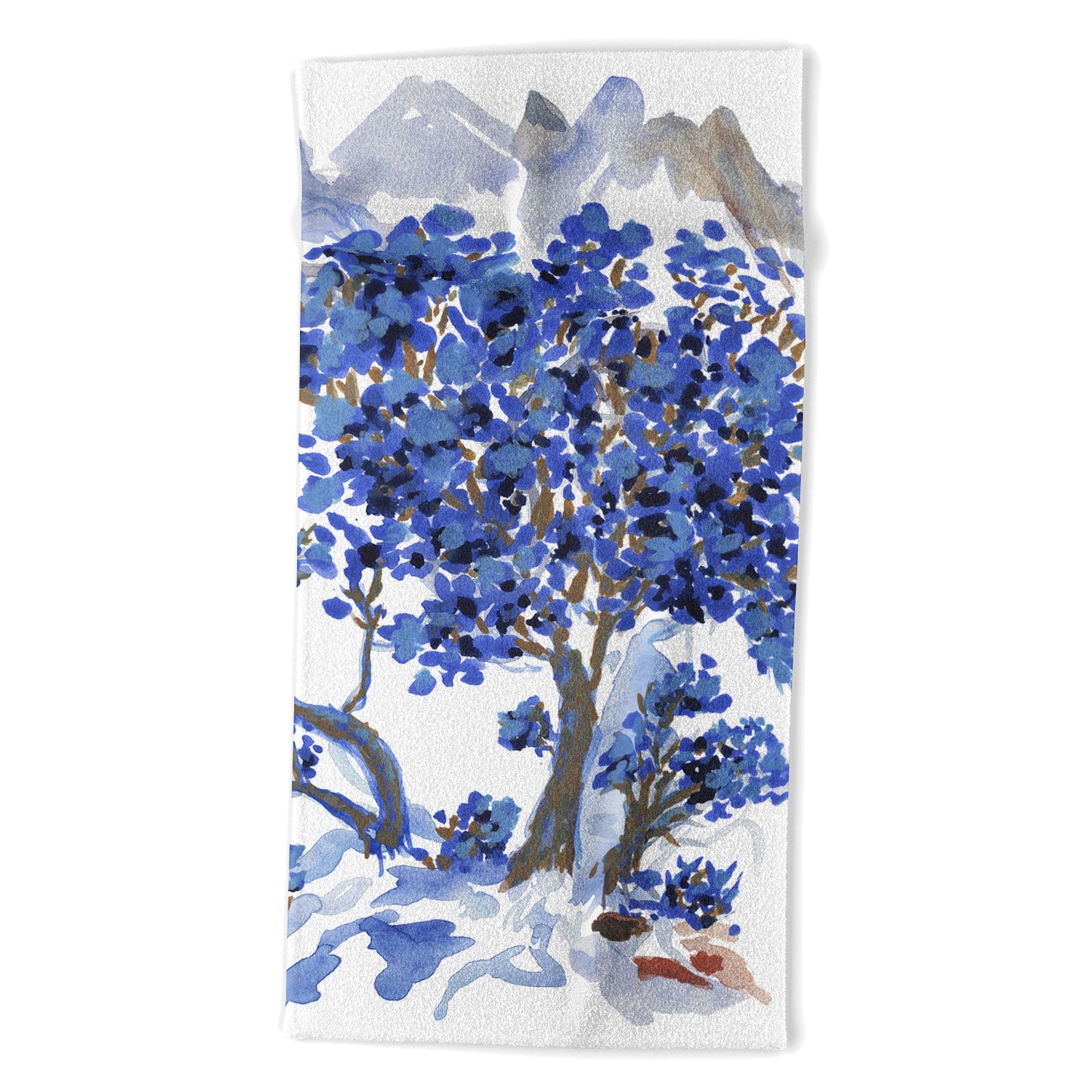 Rachelle Roberts Misty Blue Mountain Beach Towel