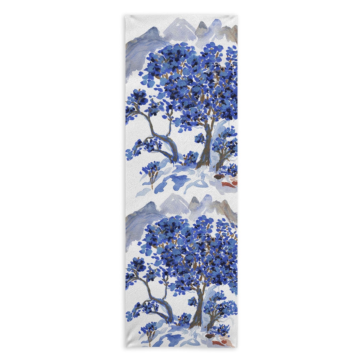 Rachelle Roberts Misty Blue Mountain Yoga Towel