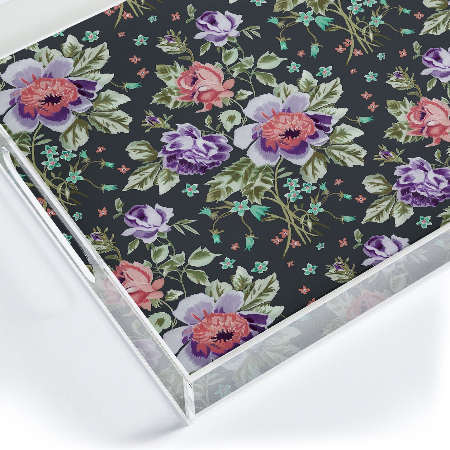 Rachelle Roberts Spring Floral Acrylic Tray
