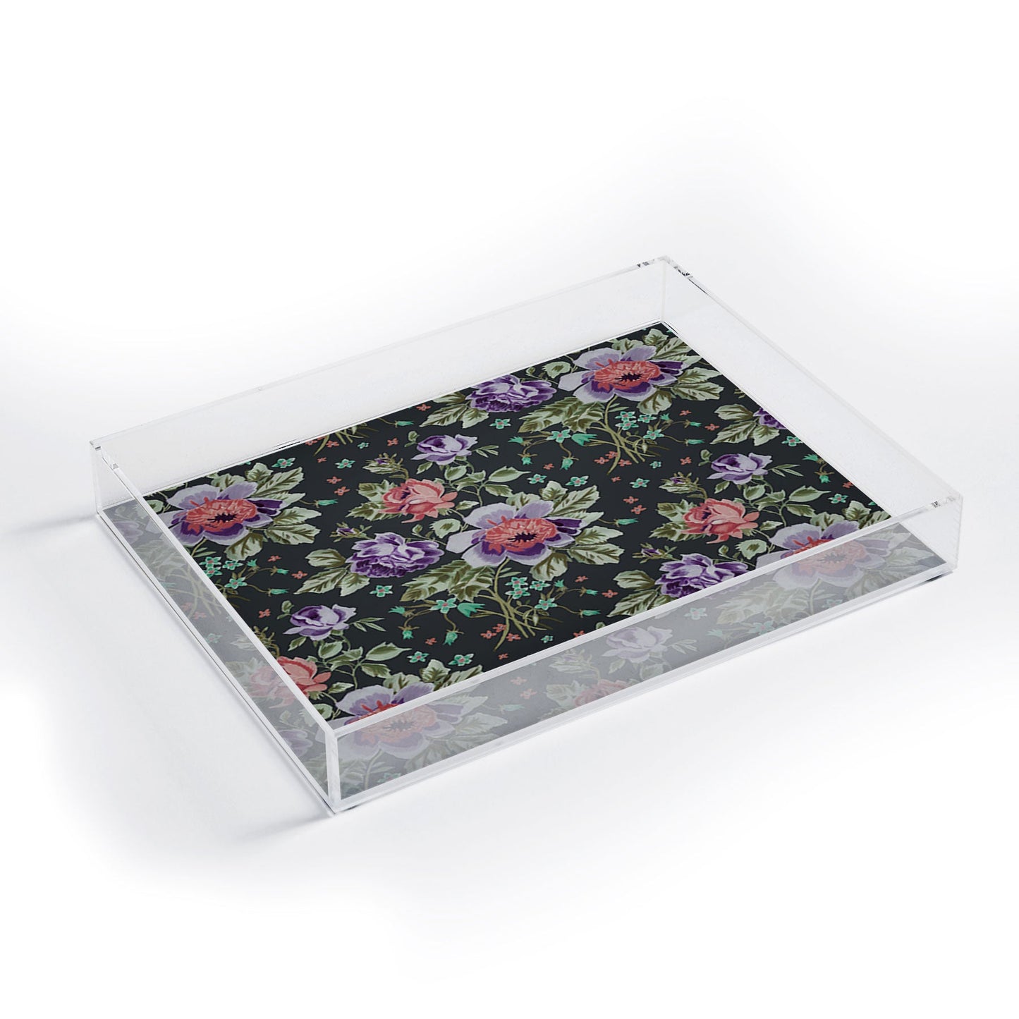 Rachelle Roberts Spring Floral Acrylic Tray