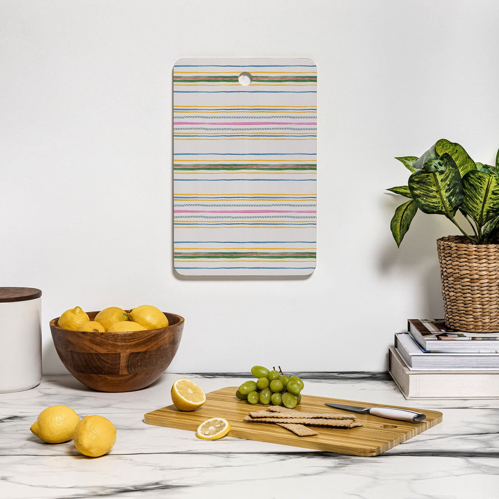 Rachelle Roberts Ticker Stripe Cutting Board Rectangle