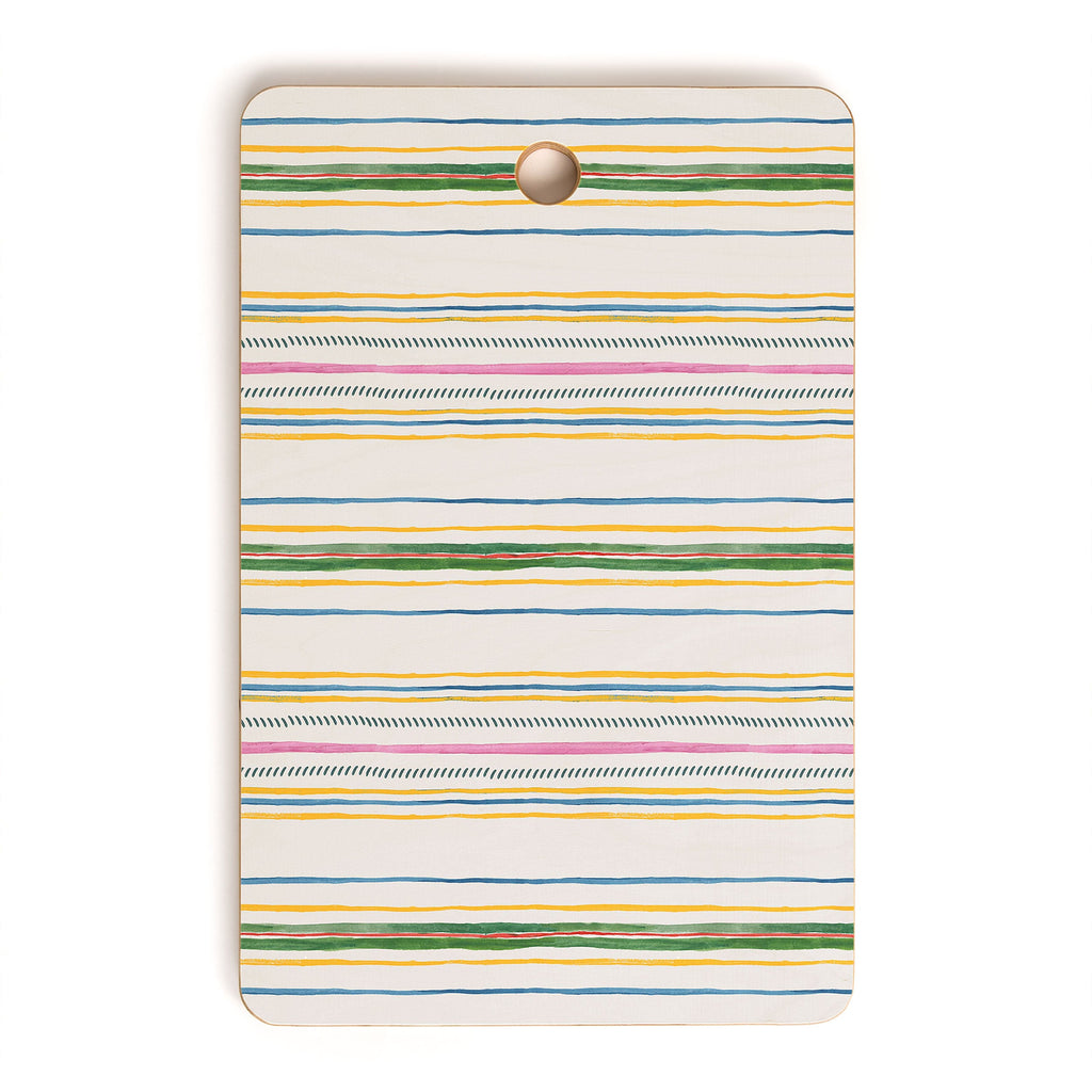 Rachelle Roberts Ticker Stripe Cutting Board Rectangle