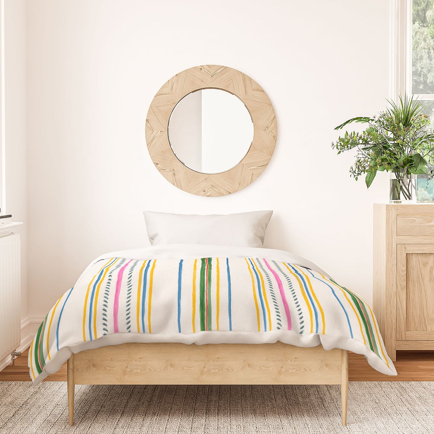 Rachelle Roberts Ticker Stripe Duvet Cover