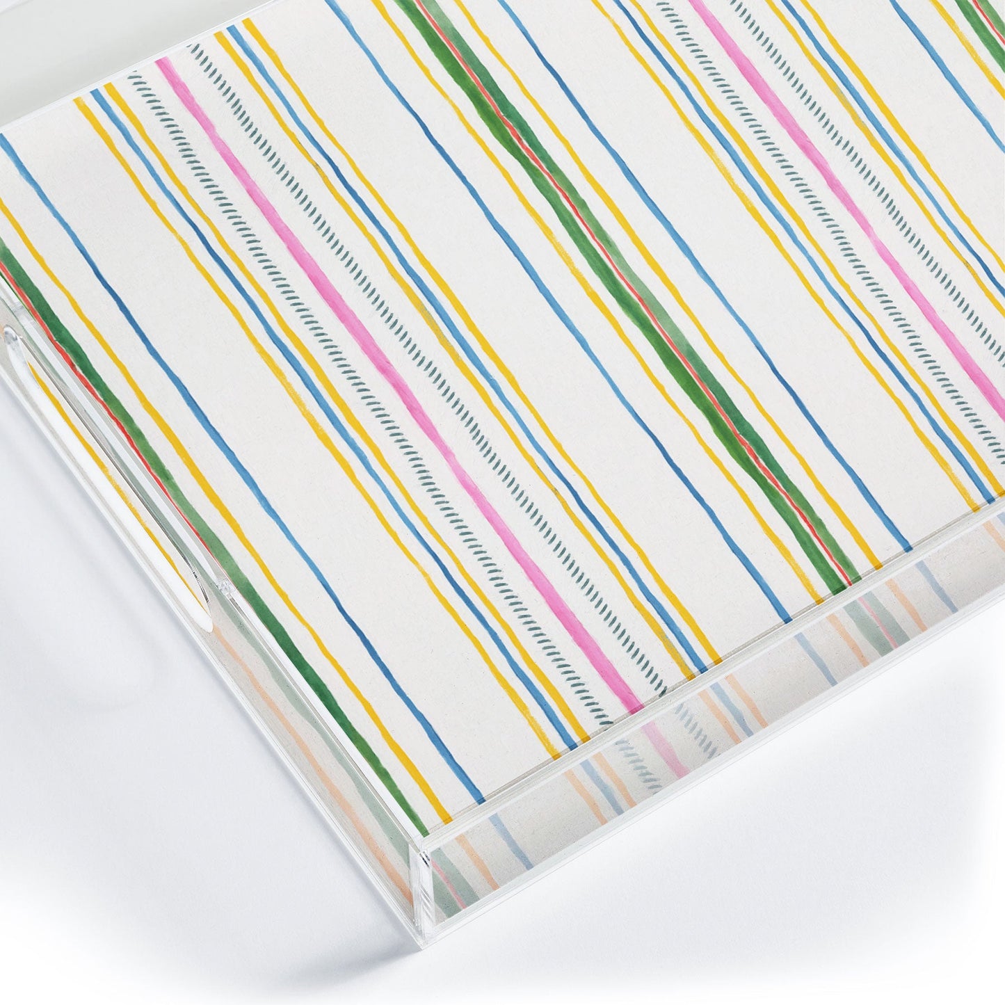 Rachelle Roberts Ticker Stripe Acrylic Tray