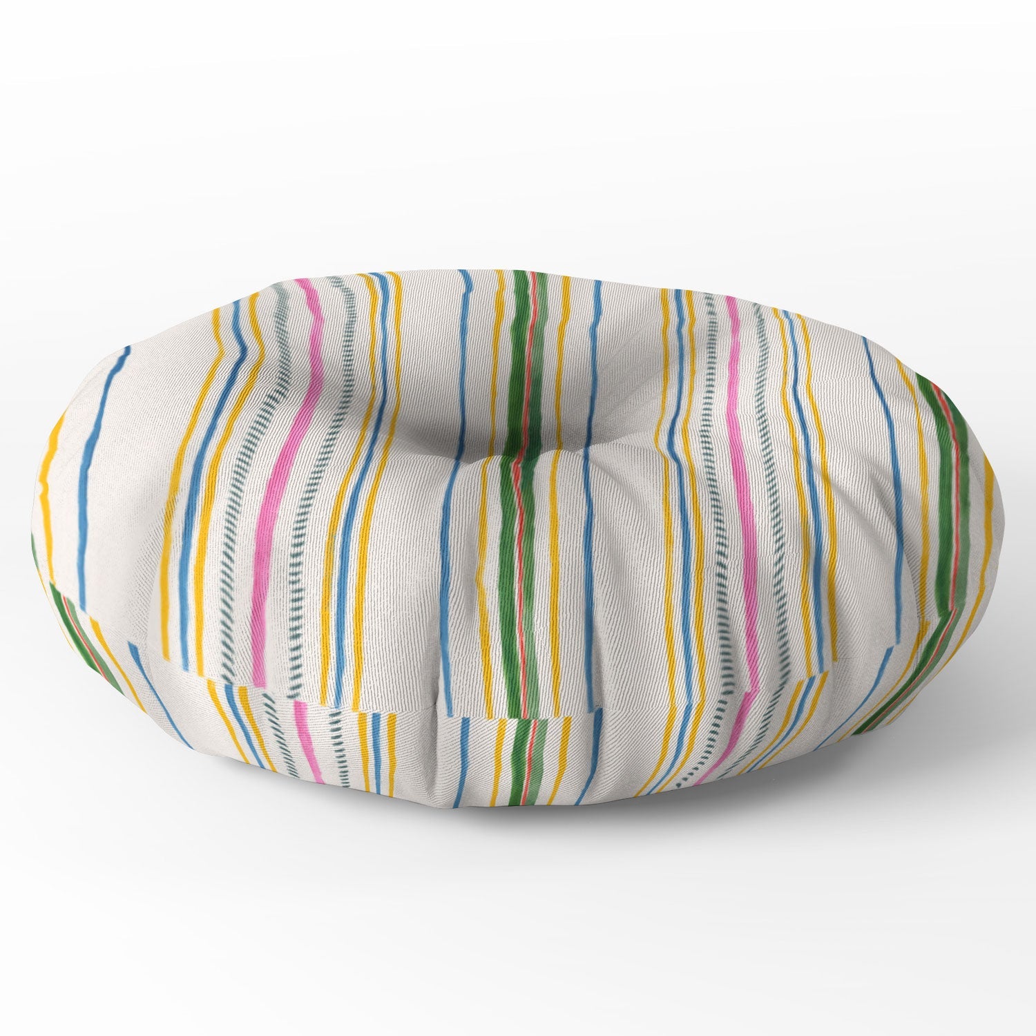 Rachelle Roberts Ticker Stripe Floor Pillow Round