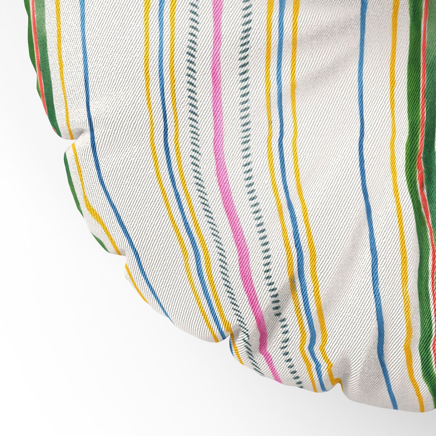 Rachelle Roberts Ticker Stripe Floor Pillow Round