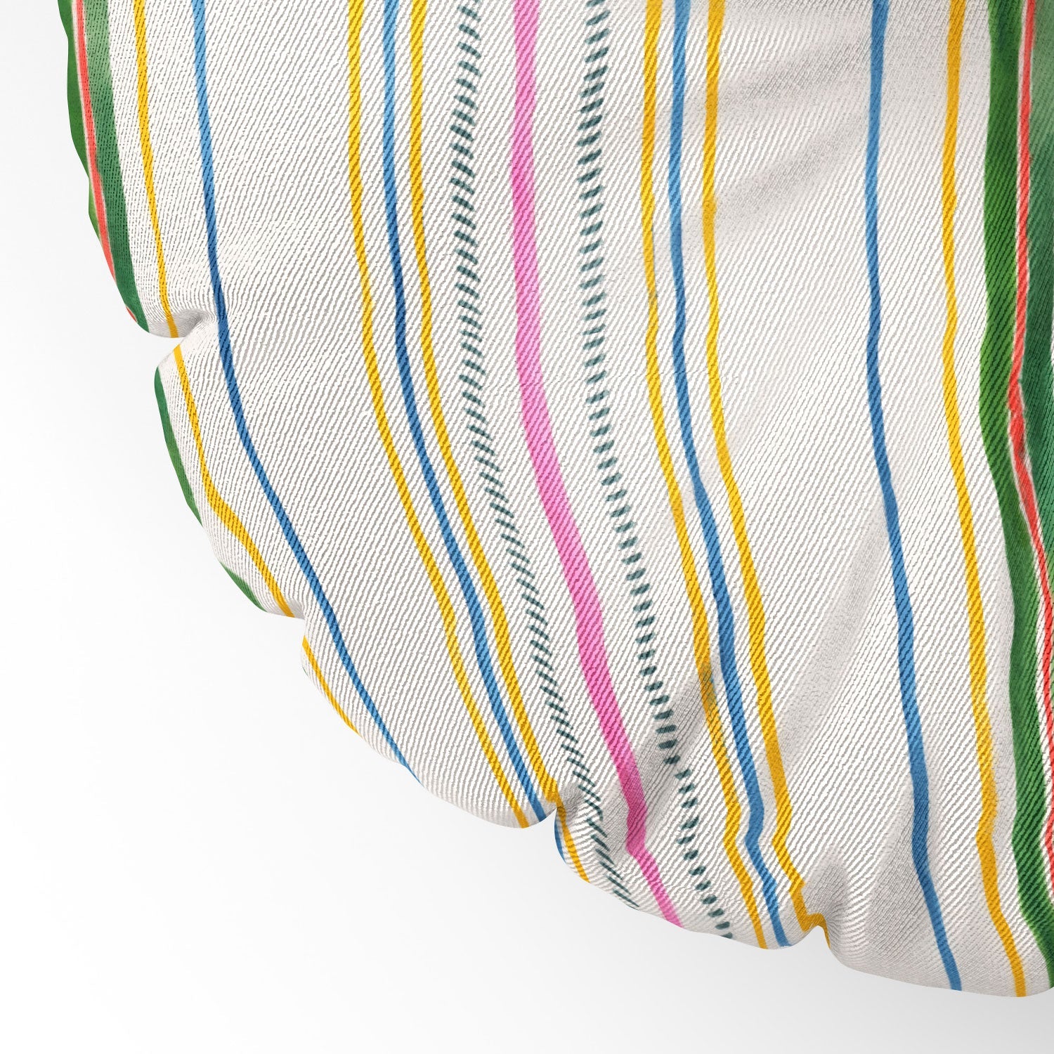 Rachelle Roberts Ticker Stripe Floor Pillow Round