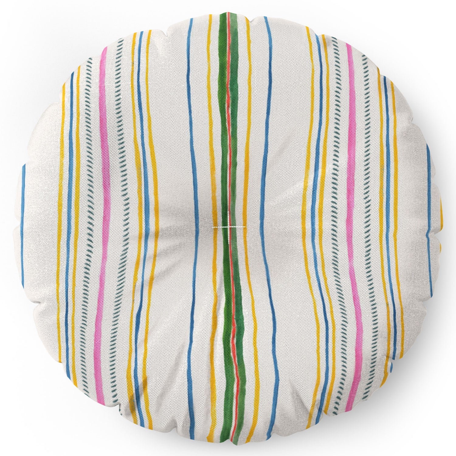 Rachelle Roberts Ticker Stripe Floor Pillow Round