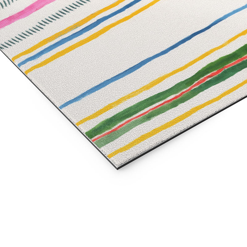 Rachelle Roberts Ticker Stripe Welcome Mat