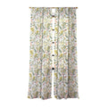 Ninola Design Botanic Retreat Tropical Jungle Leaves Botanical Green Orange Sheer Window Curtain