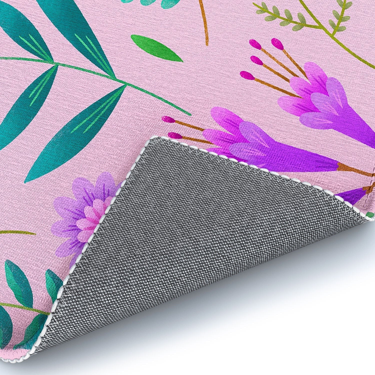 Pimlada Phuapradit Ditsy Purple Floral Half Drop Area Rug