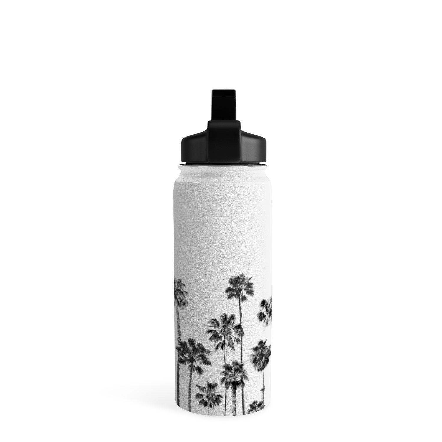 Gal Design Black And White Palms Water Bottle