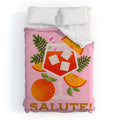Jessica Molina Orange Spritz Duvet Cover