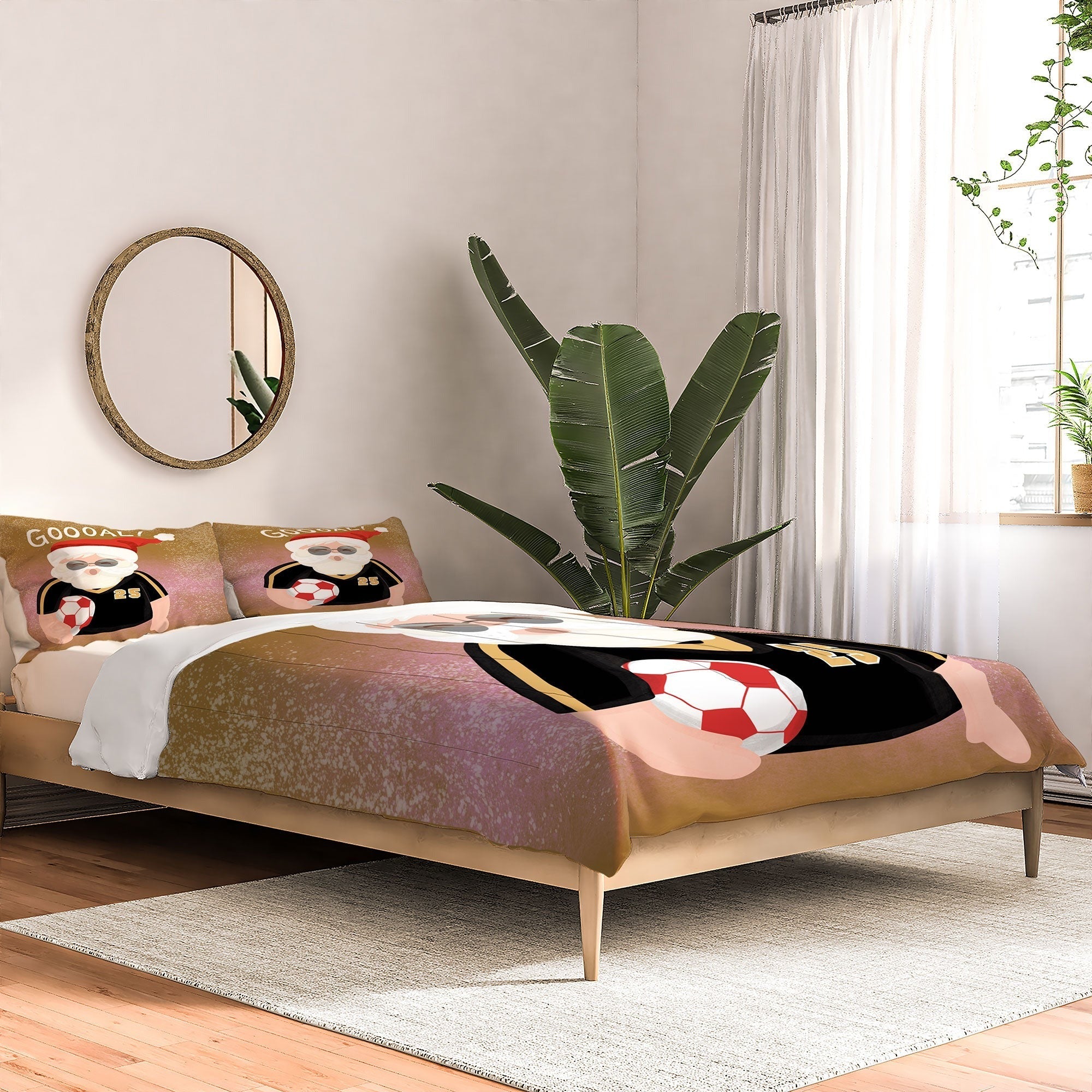 Design by Spark Sporty Soccer Santa Comforter