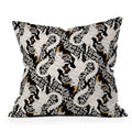 Avenie Celestial Cats Gold Throw Pillow