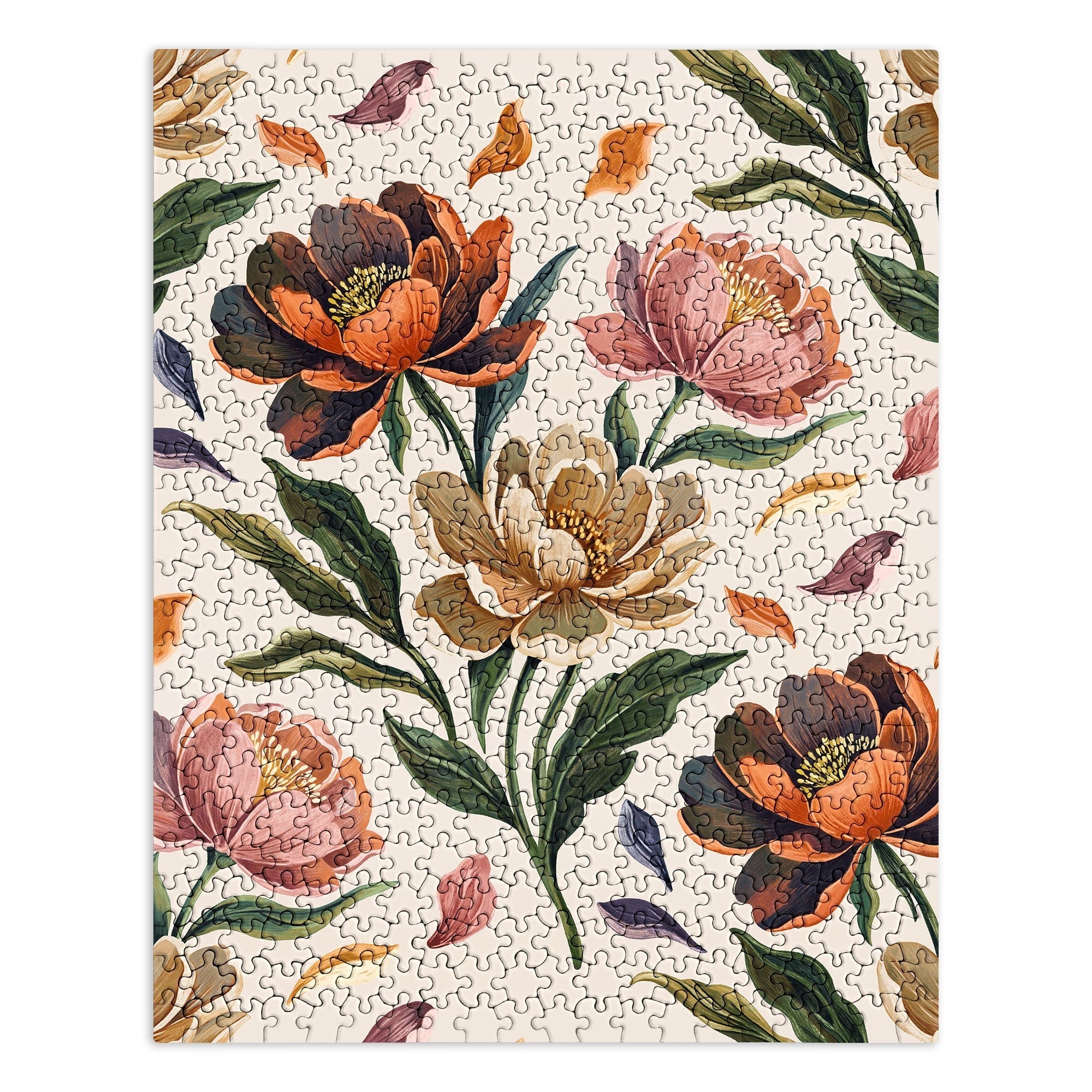 Marta Barragan Camarasa Hand Painted Peony Florals Puzzle