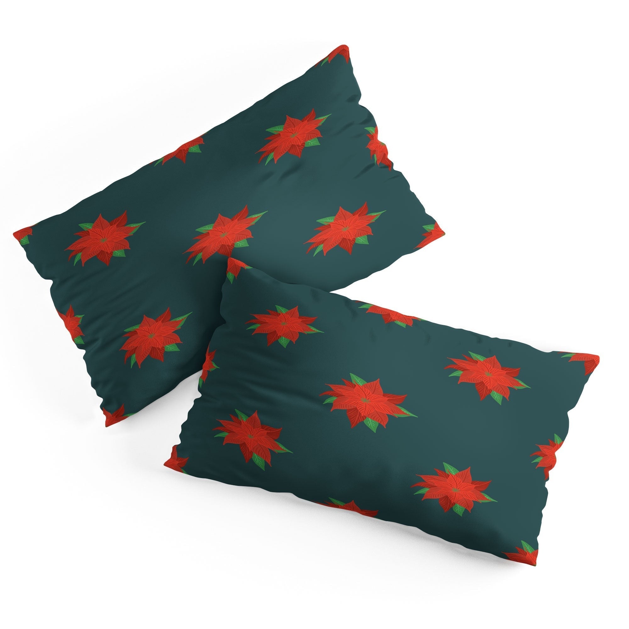 Design by Spark Poinsettia Florals Pillow Shams