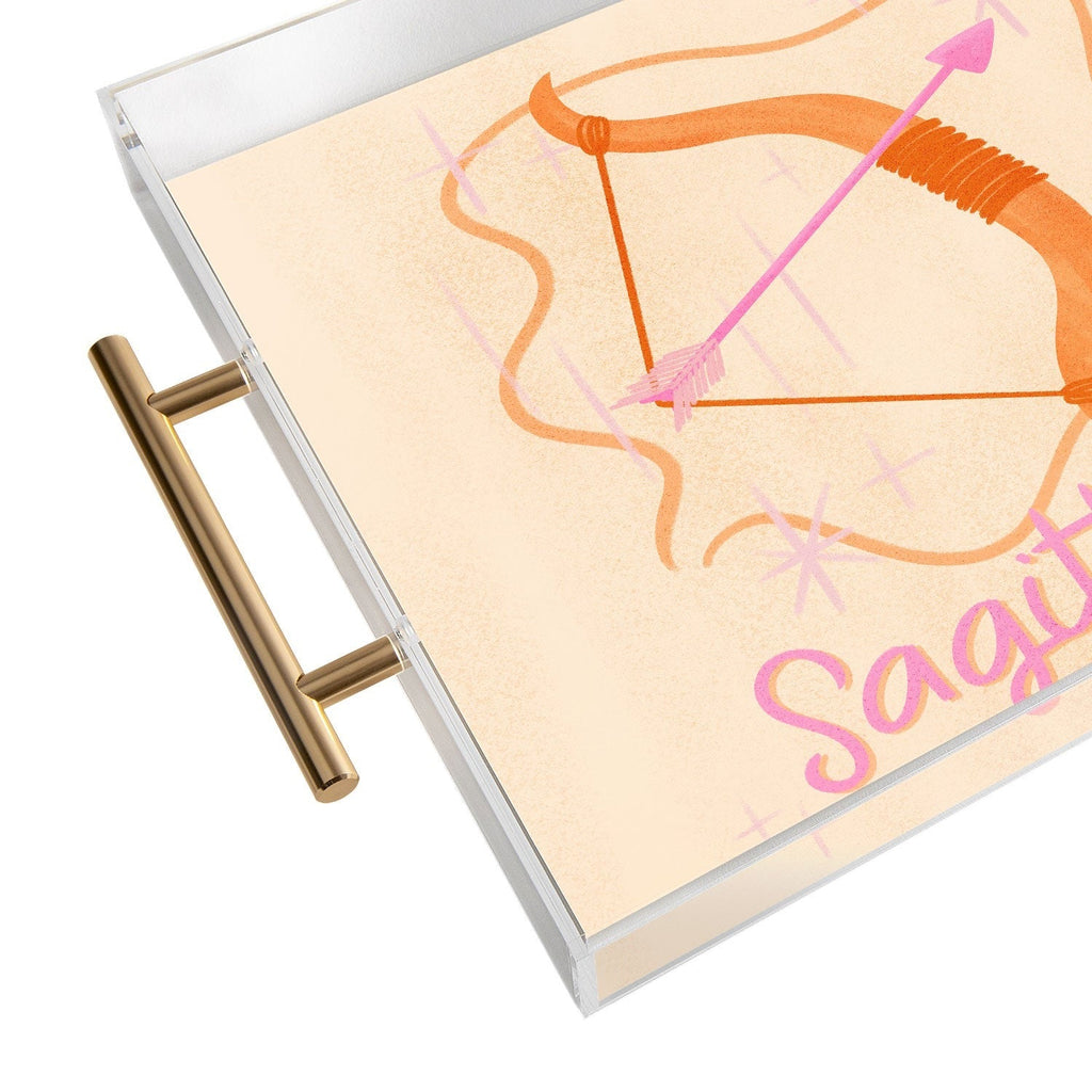Little Om Zodiac Sign Sagittarius Acrylic Tray