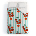 Design by Spark Zesty Tomatoes and Stripes Duvet Cover