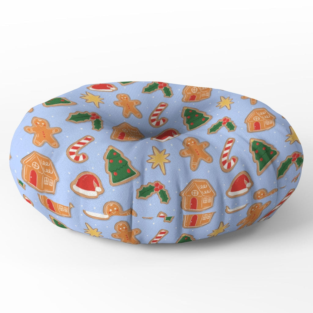 Love_Ryming Christmas Cookies Floor Pillow Round