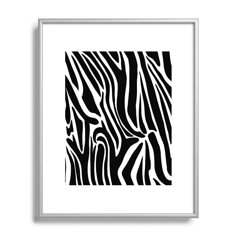 Jennifer Labre Wild Zebra Metal Framed Art Print
