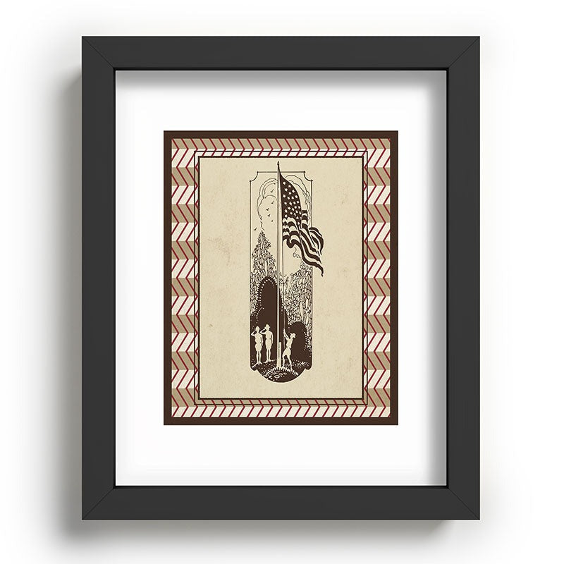 DENY Designs Flag Raisers Striped Square Recessed Framing Rectangle