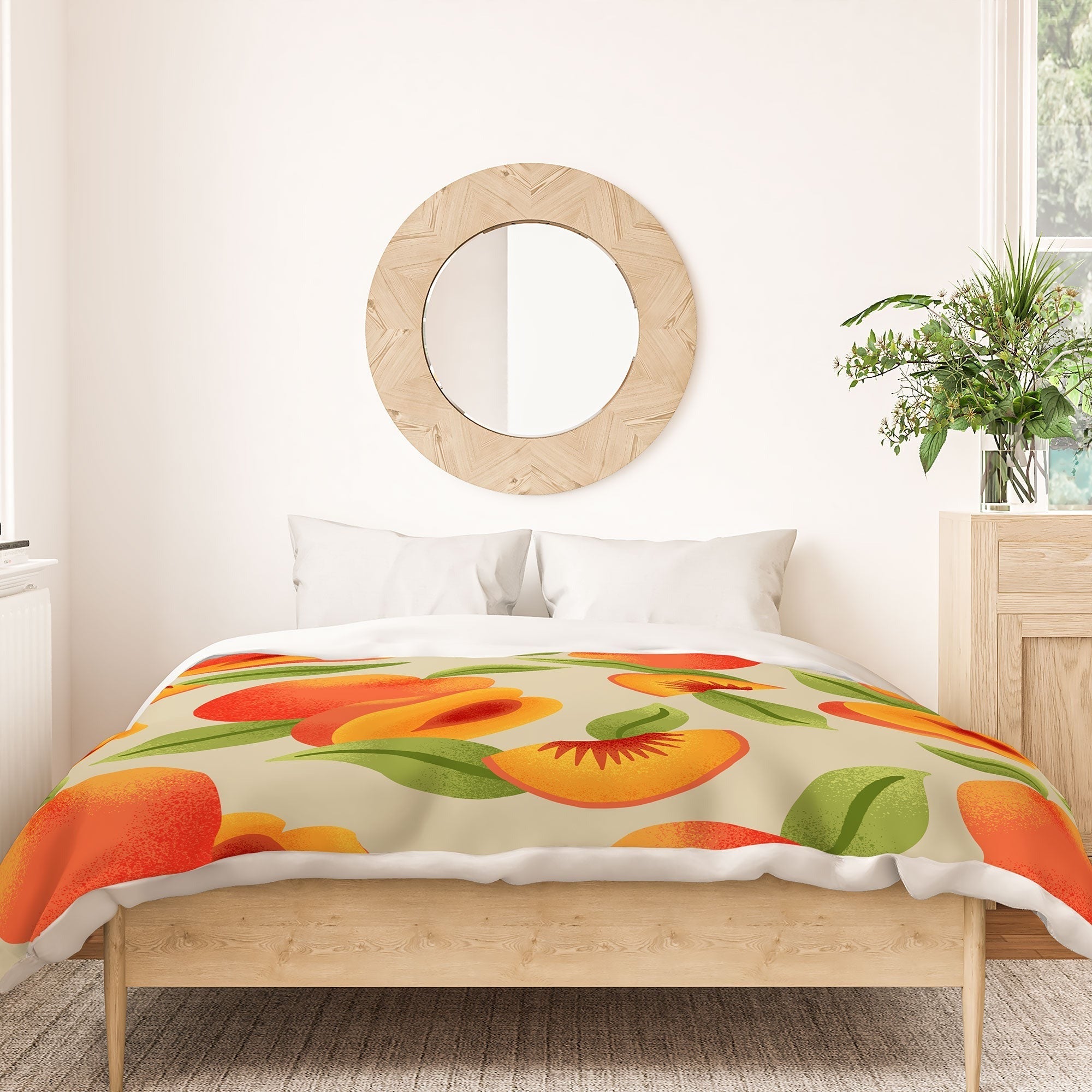 Jessica Molina Peach Pattern Duvet Cover