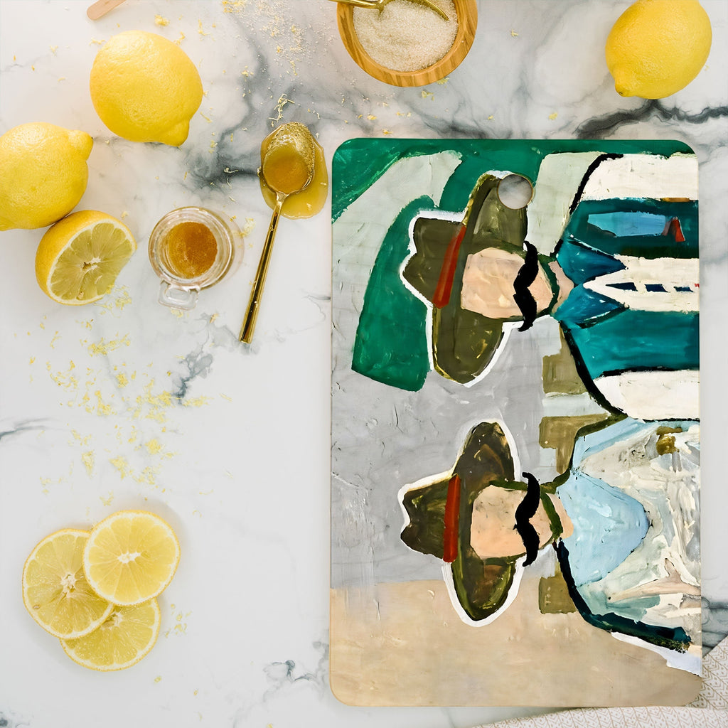 83 Oranges Side By Side Cowboy Edition Cutting Board Rectangle