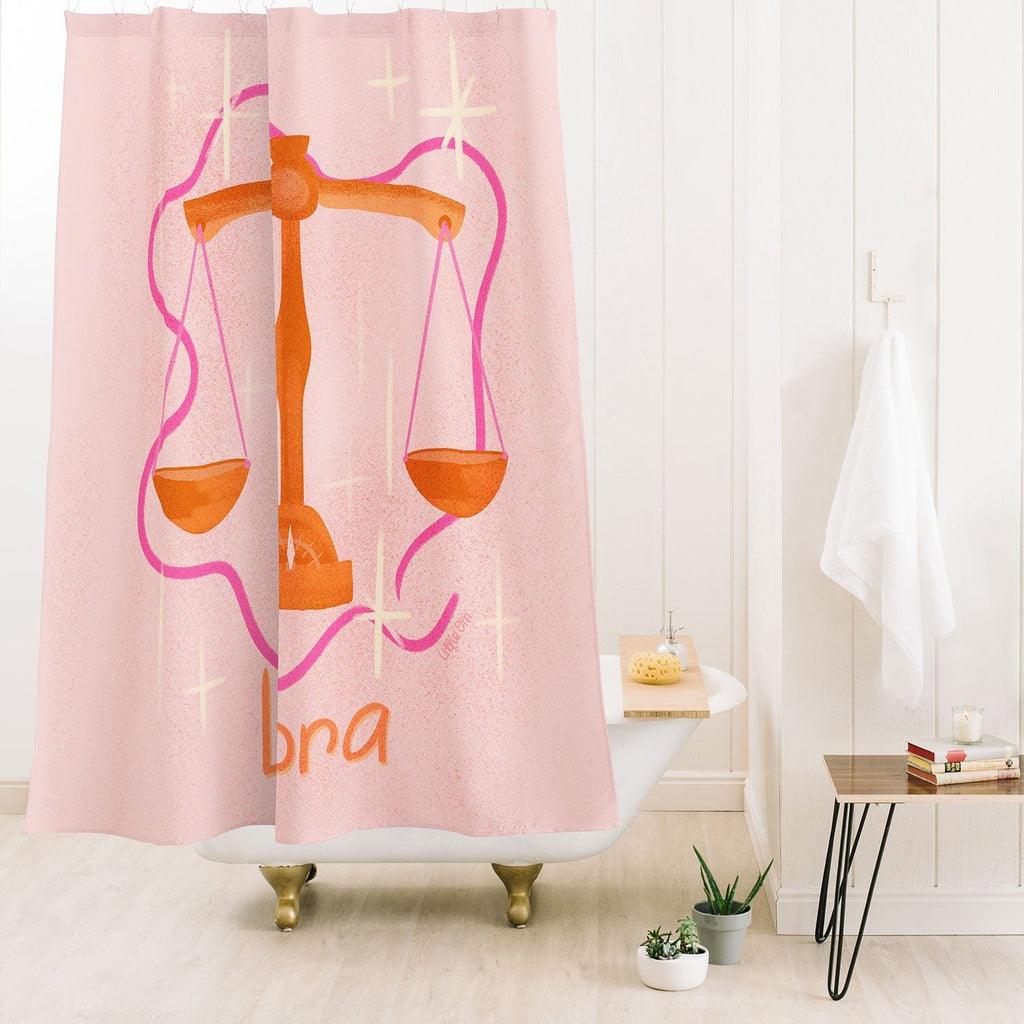 Little Om Zodiac Signs Libra Shower Curtain