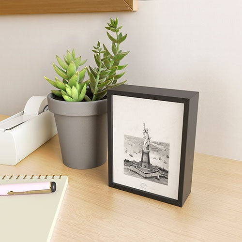 DENY Designs Vintage Lady Liberty Framed Mini Art Print