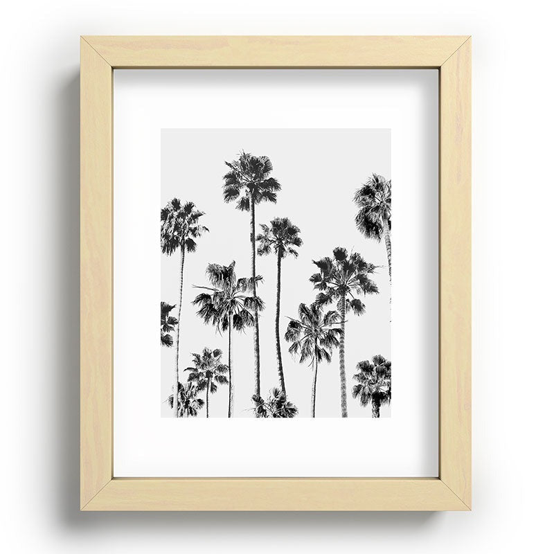 Gal Design Black And White Palms Recessed Framing Rectangle