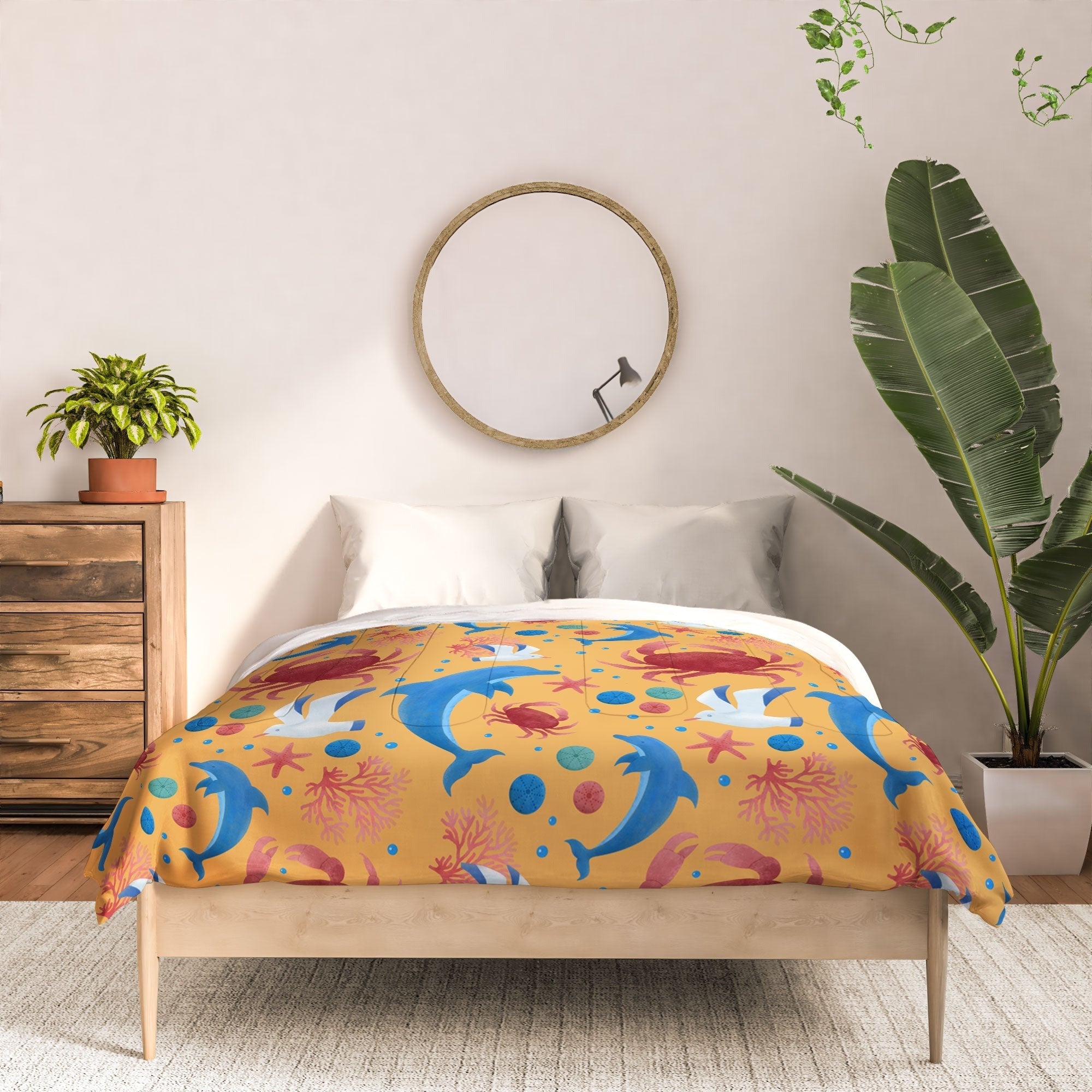Seta Zakian Sailing Sealife yellow Comforter