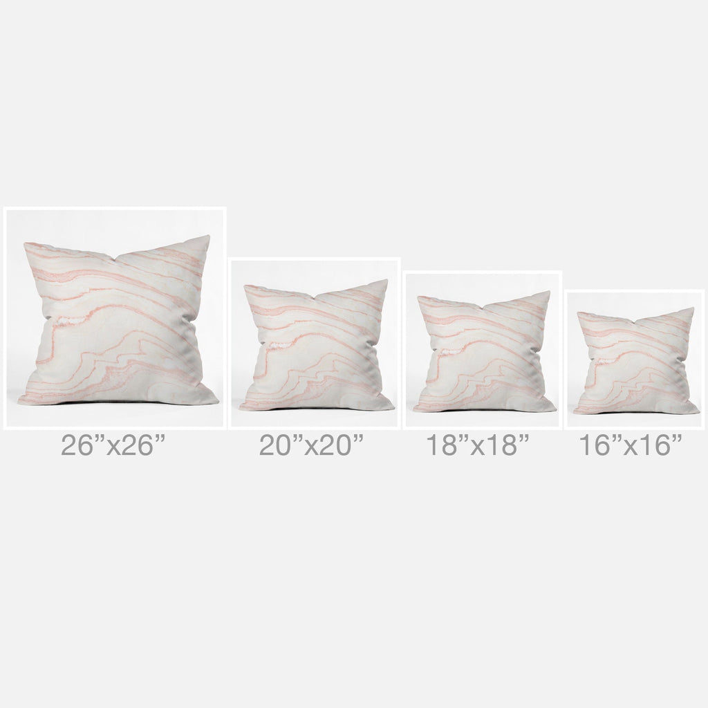Rebecca Allen Blush Marble Throw Pillow