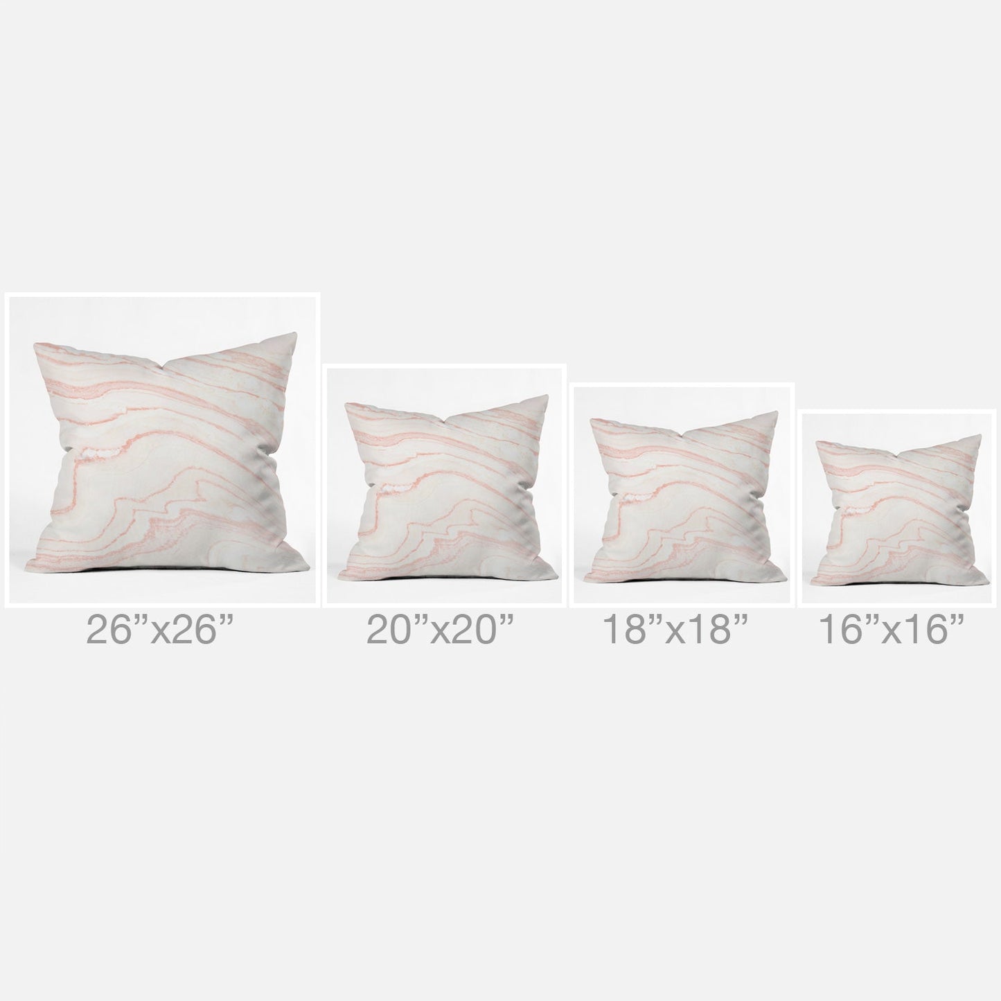 Rebecca Allen Blush Marble Throw Pillow