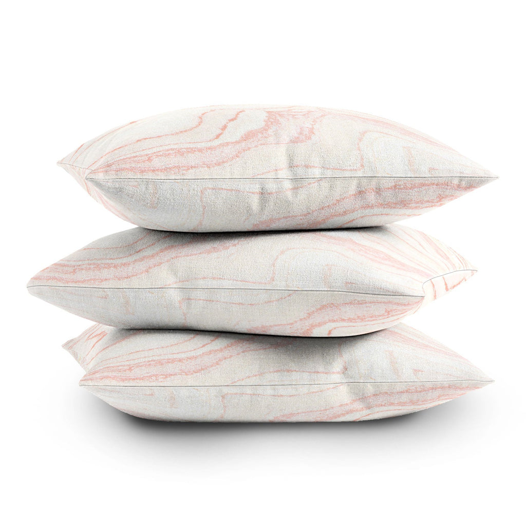 Rebecca Allen Blush Marble Throw Pillow