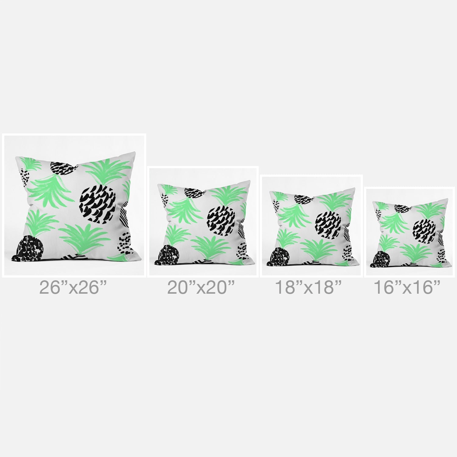 Rebecca Allen Classy Pineapples Throw Pillow