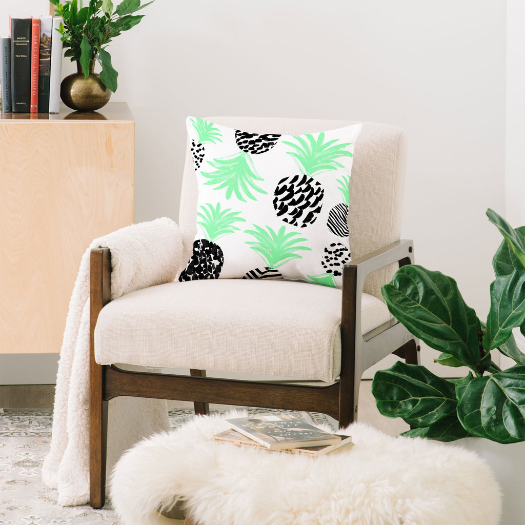 Rebecca Allen Classy Pineapples Throw Pillow