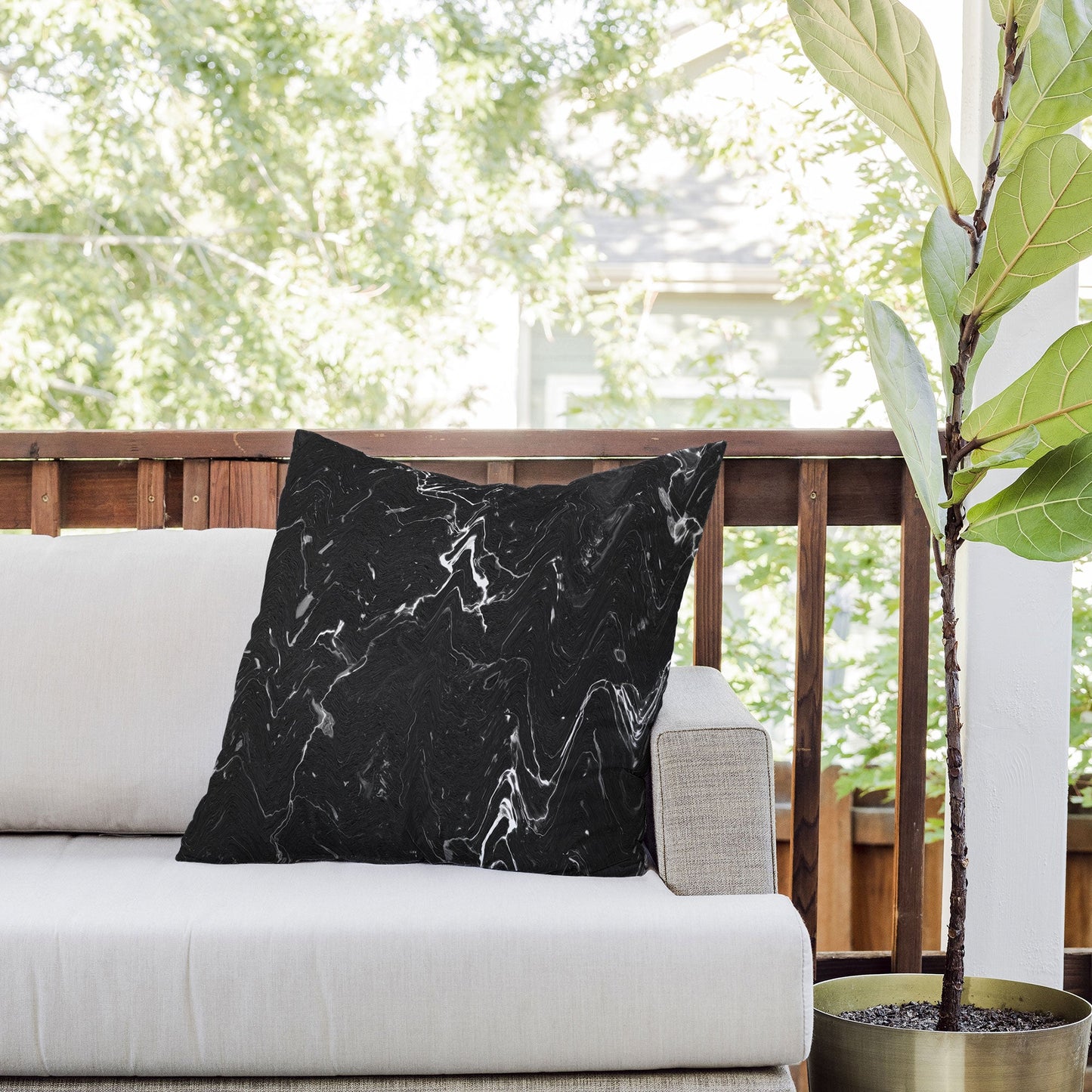 Rebecca Allen Melted Outdoor Throw Pillow