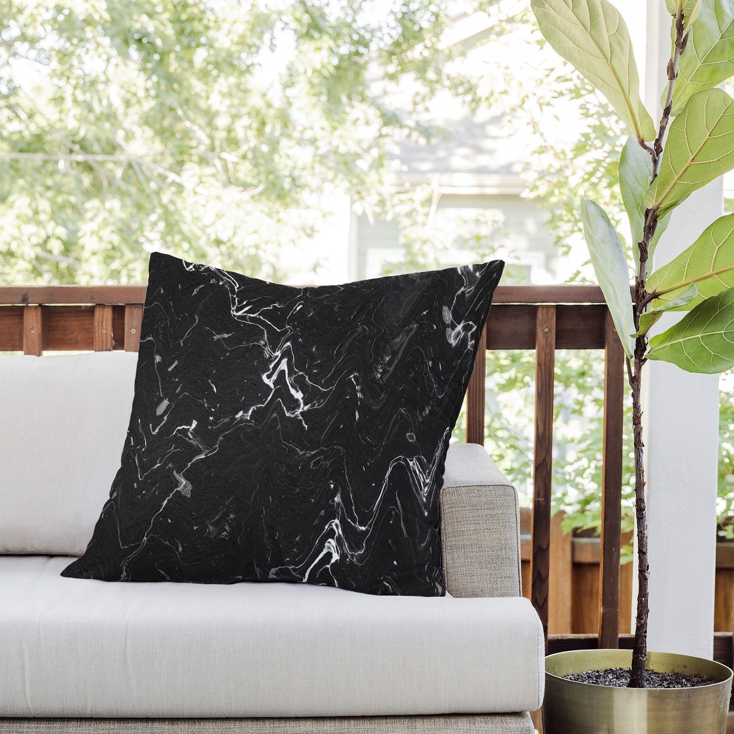 Rebecca Allen Melted Outdoor Throw Pillow