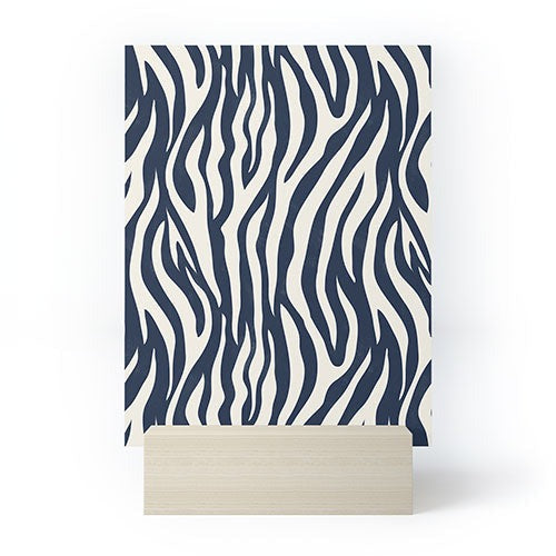 Avenie BR Navy Tiger Stripes Mini Art Print